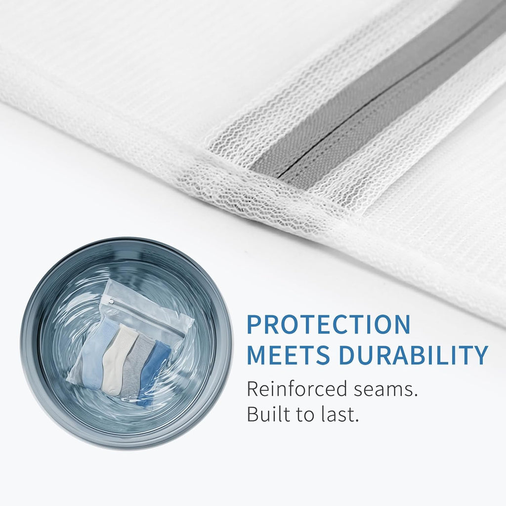 4Pcs Durable Fine Mesh Laundry Bags for Delicates | (1Large, 2Medium, 1Small)