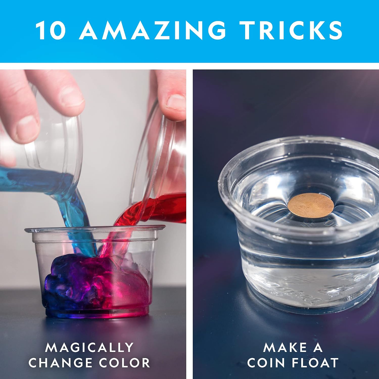 National Geographic Magic Chemistry Set with 10 Tricks for Kids Ages 8-12 | Science Experiments, STEM Projects