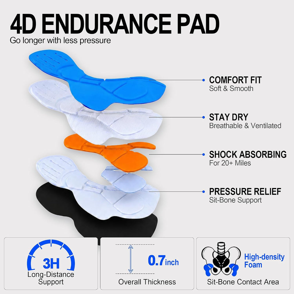 Men's 4D Padded Bike Shorts Cycling Underwear MTB Road Liner