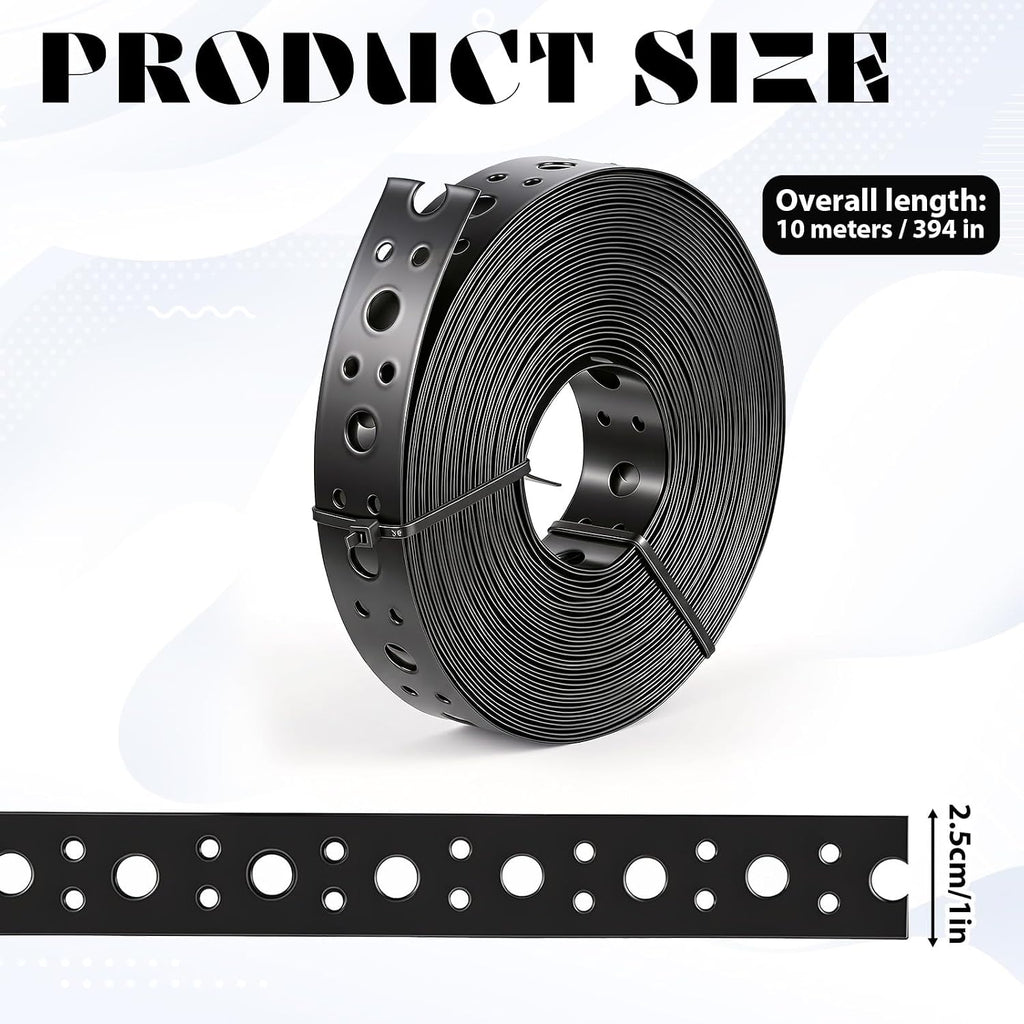 1-Inch x 33FT Metal Strap 0.6mm Thickness Steel Strapping with Hole