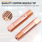 Mig Welding Tips 11-35 (0.035") Welding Contact Tip .035" Replacement for MIG Welding Gun Consumables (40-Pack)