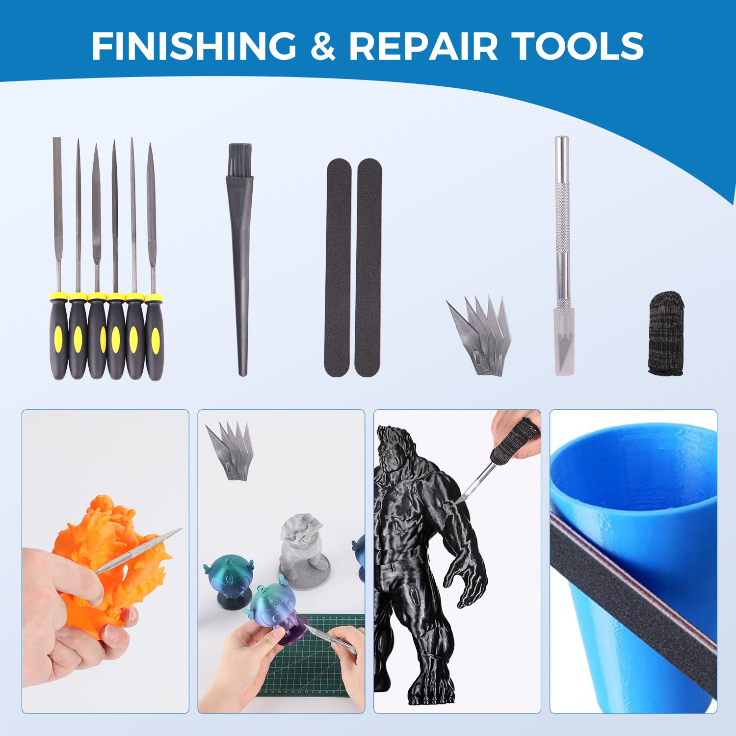 3D Printer Tools Kit, 36 PCS 3D Printer Accessories with Deburring Tool, Digital Caliper, Art Knife Set, Removal