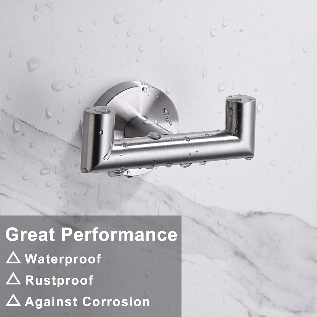 Towel Hooks for Bathrooms,Brushed Nickel Towel Hook for Kitchen Bathroom,SUS304 Stainless Steel Coat Hook,Heavy Duty