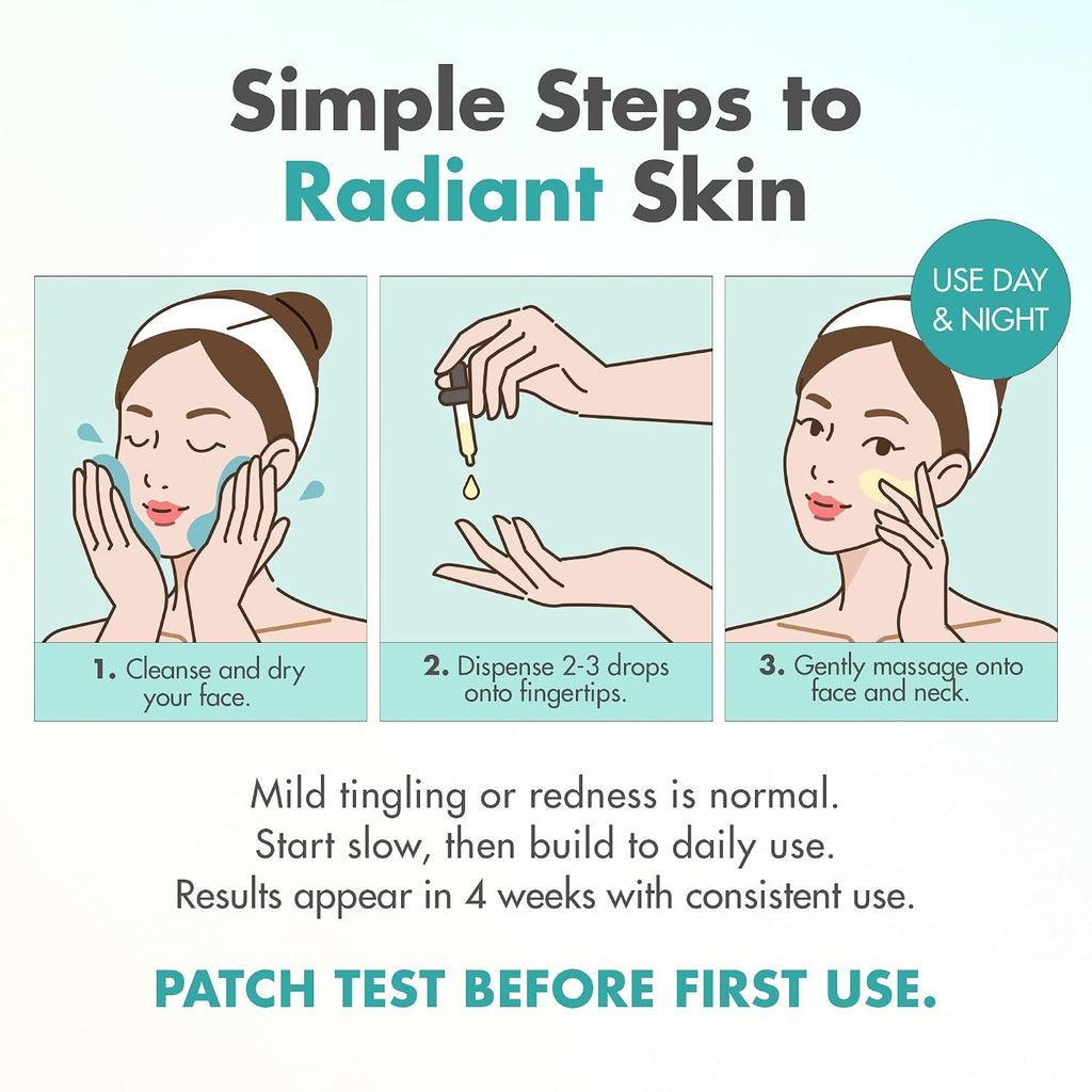Retinol Serum for Face with Vitamin C, Peptides & Hyaluronic Acid | Anti-Aging Face Serum for Fine Lines, Uneven Skin
