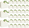 50 Pcs Paper Mini White Gift Bags with Ribbon Handle Bulk 6x5.7x3