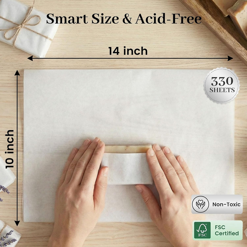 330 Sheets White Tissue Paper, 14 X 10 inches Tissue Paper Bulk