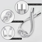 4 Pack Mini Magnetic Curtain Tiebacks Nordic Simple Style Drape Tie Backs Elegant Hand Weave Rope Knot Decorative