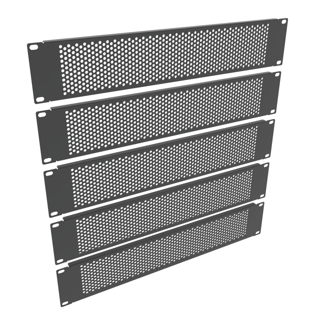 5 Pack 2U Venting Blank Panel - Steel 19" Rack Mount