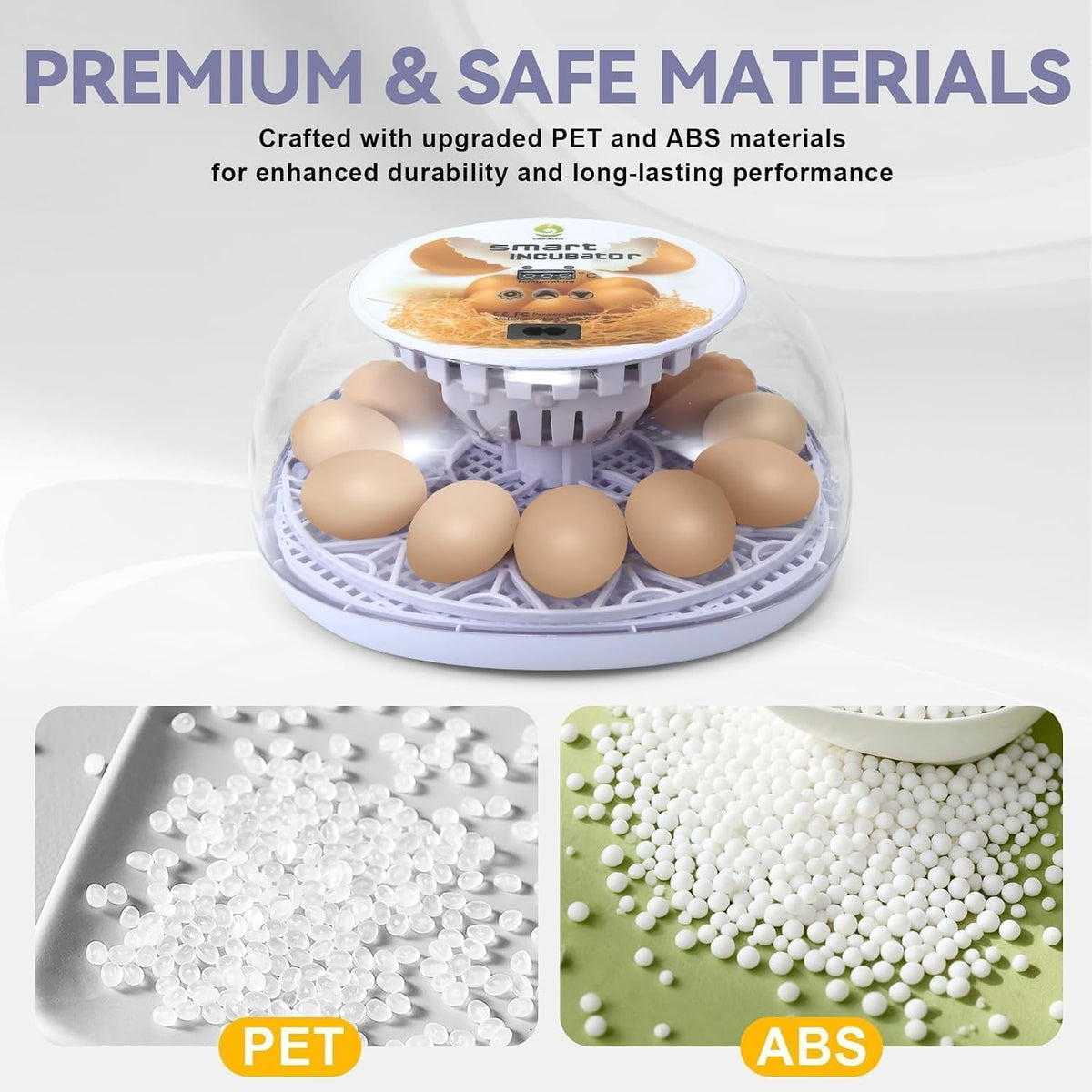 Gen I - 12 Egg Automatic Incubator, Steady Humidity with Auto-Refill, Stable Temp Control, Auto Egg Turning, Candler