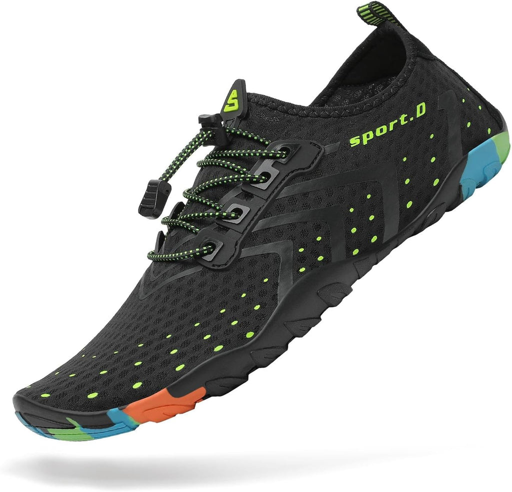 Water Shoes for Women Men, Quick-Dry Barefoot Swim Shoes | Non-Slip Aqua Shoes with Drainage Holes, Breathable