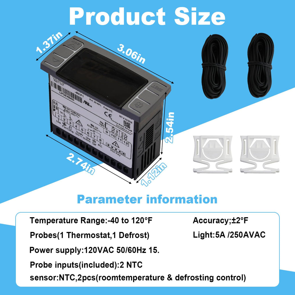 W0302184 Digital Freezer Controller Compatible with Atosa Refrigerator