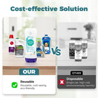 720ml Reusable Solution Bottle for Swiffer Powermop Mop, Leak-Resistant Lock