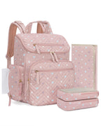 Diaper Bag Backpack with Changing Pad and Insulated Pockets, Heart