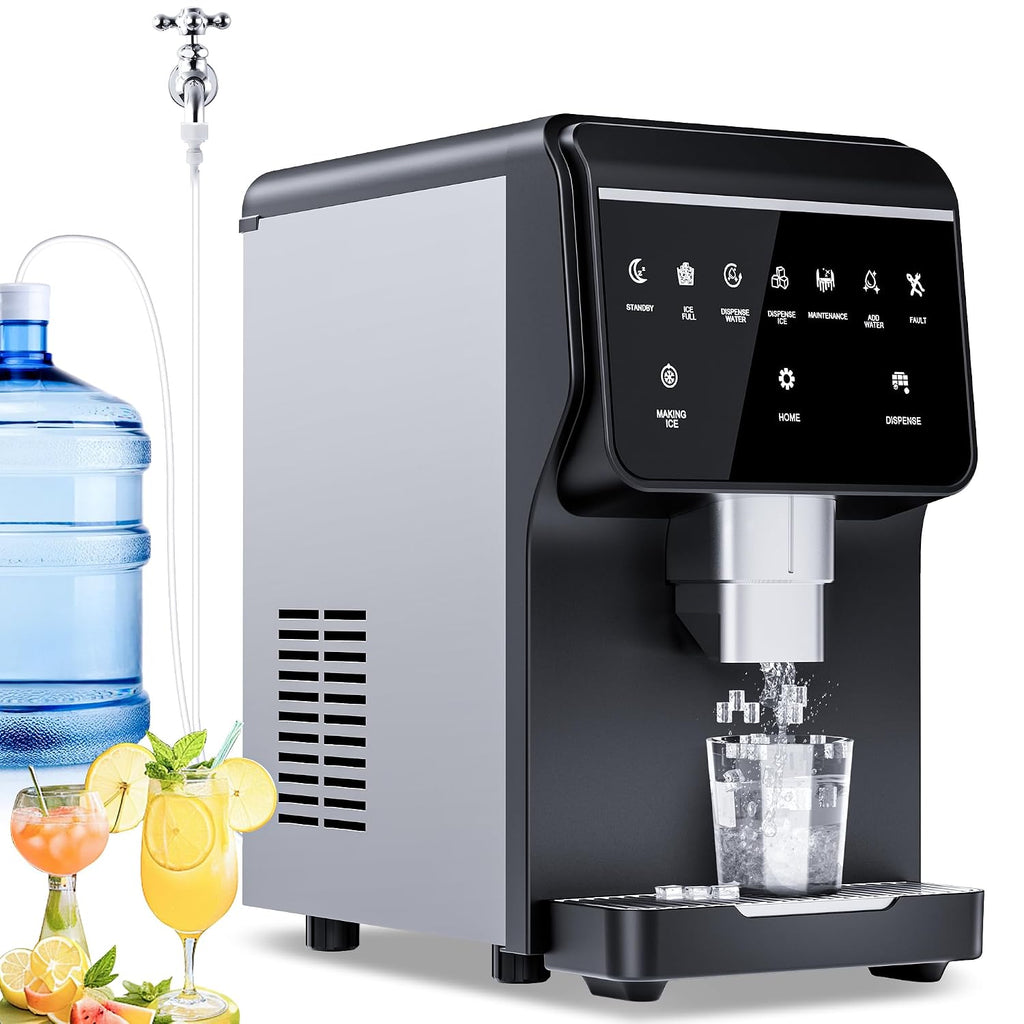 Nugget Ice Maker Countertop 80LB/24H with Water Dispenser