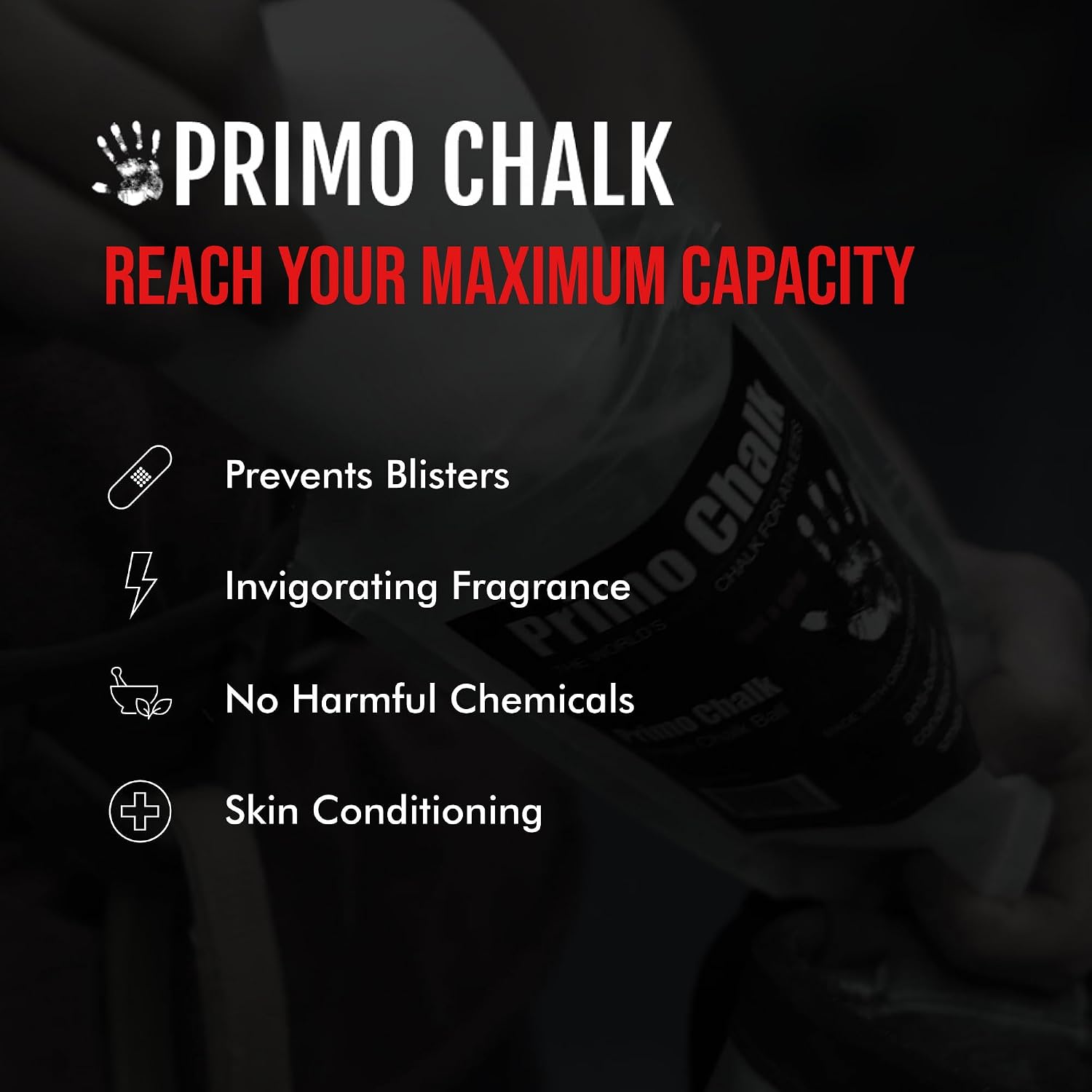 3oz. Cotton Pouch Chalk Ball: Loose Chalk for Weightlifting, Rock Climbing, & Gymnastics, Non-Toxic, Made in The USA