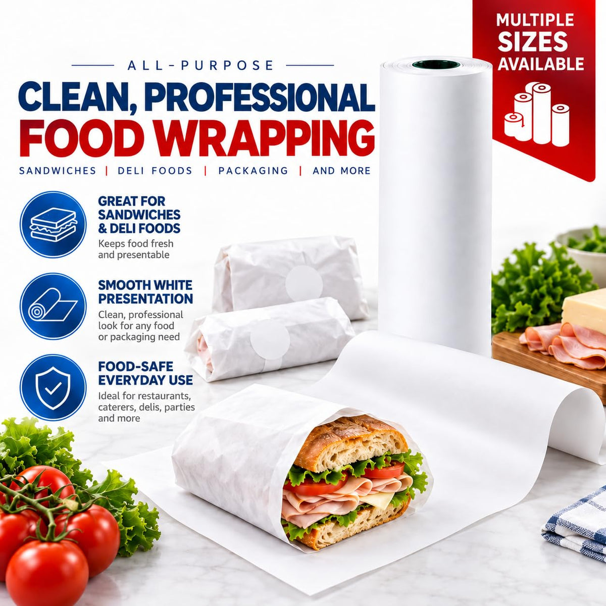 White Butcher Paper Roll, 24 in x 1000 ft, 1 Roll
