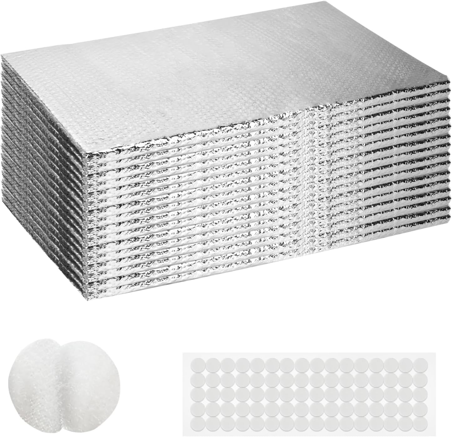 2 Car Garage Door Insulation Kit, 16 Pcs Double Bubble Panels
