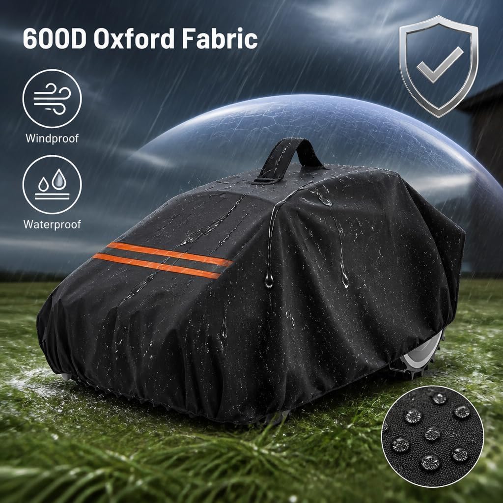 Robotic Lawn Mower Cover Compatible with Eufy TrueVision E15 2025-present, 600D Water Resistant Outdoor Protection