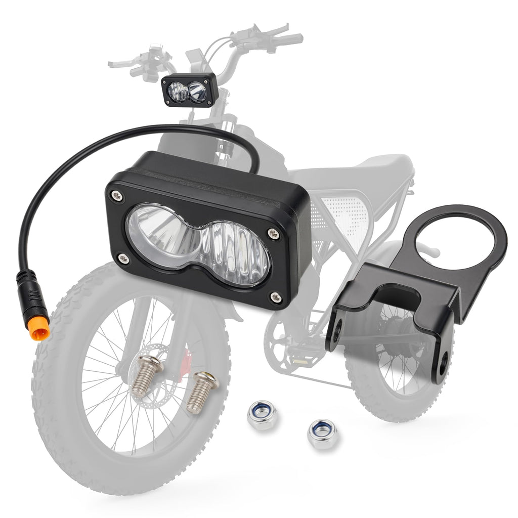 E-Bike Light for Ridstar Q20 Ebike Front Headlight -White