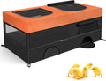 64" Large Chick Brooder Box, Baby Chicken Cage with Removable Roof & Floor