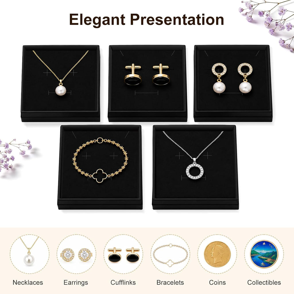 Jewelry Gift Boxes, 40 Pack 3.5x3.5x1 Inch, Black