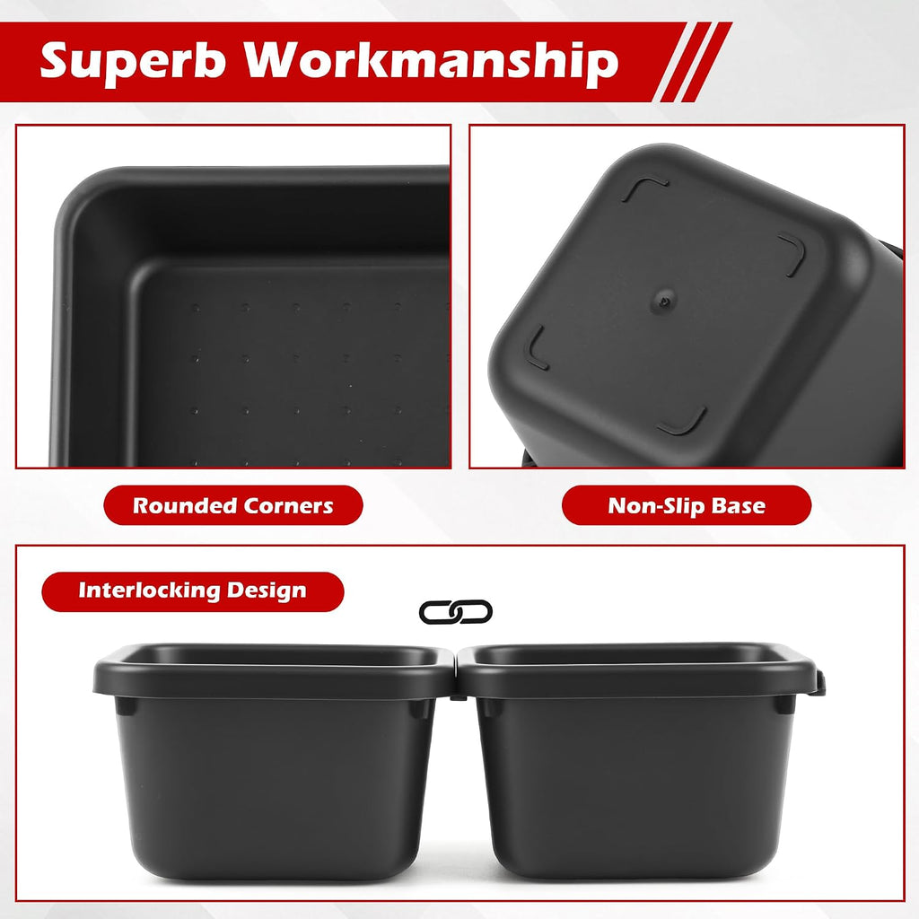 46Pcs & 5 Sizes Tool Box Organizer Tray Set with 15Lb Magnetic Pickup Pen,Drawer Organizer Bin, Garage Organization