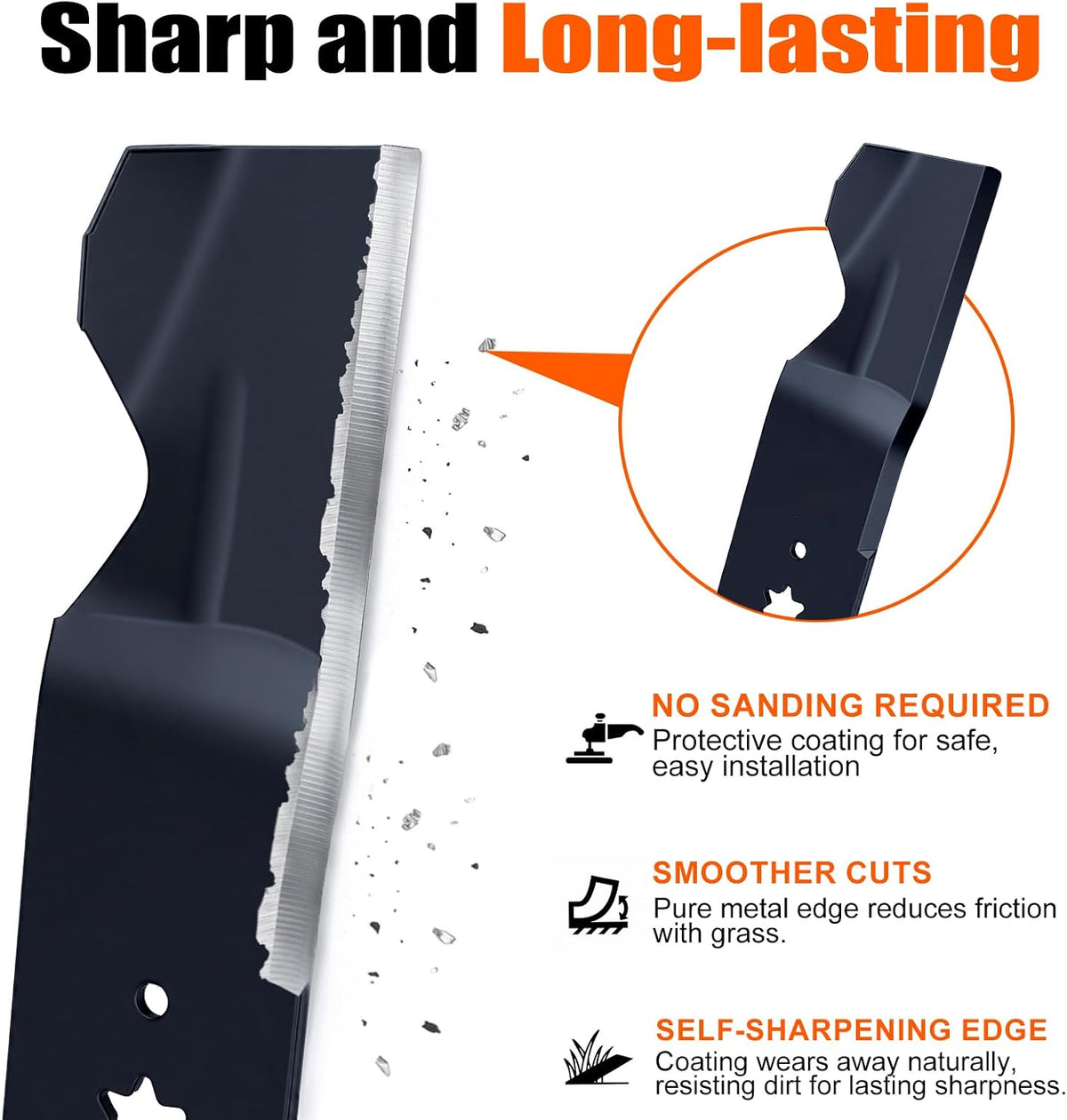 532138971 42 inch Mower Blades for Craftsman Husqvarna 42'' Mower | Replace 138971 422719,LT1000 LT2000 42 inch