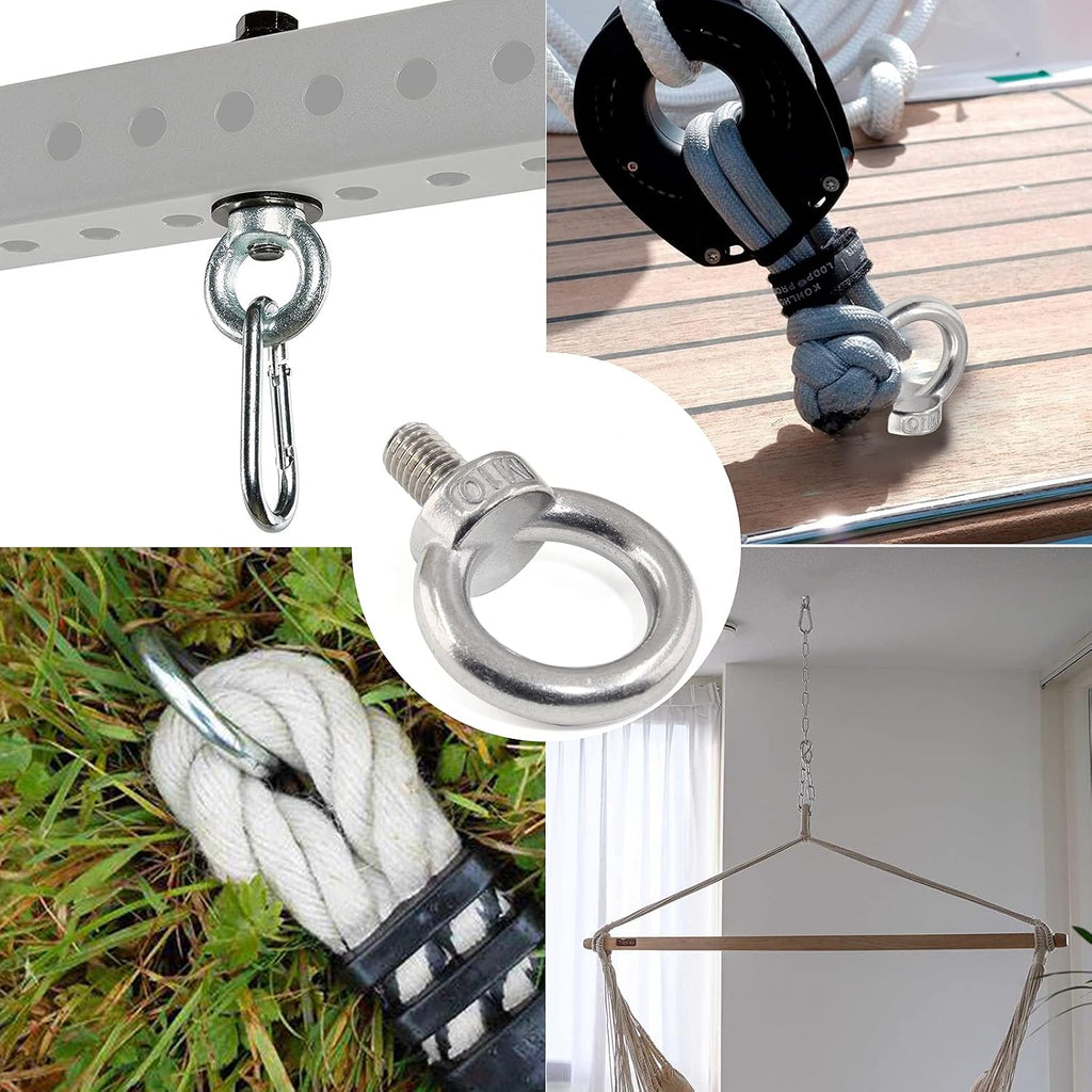 Bonsicoky M10 Lifting Eye Bolts, 6Pcs