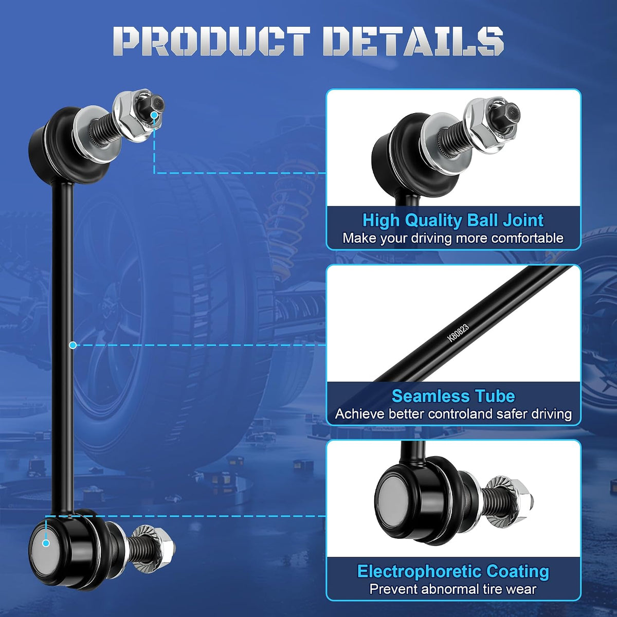 K80822 K80823 Front Sway Bar End Links for Chrysler 300 RWD 2005-2022
