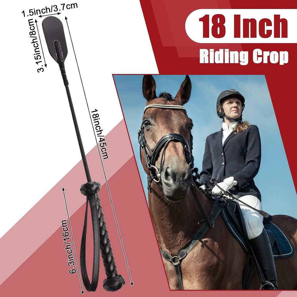2 PCS Riding Crop for Horse, 18 Inch Horse Whip, 20 Inch Riding Crop