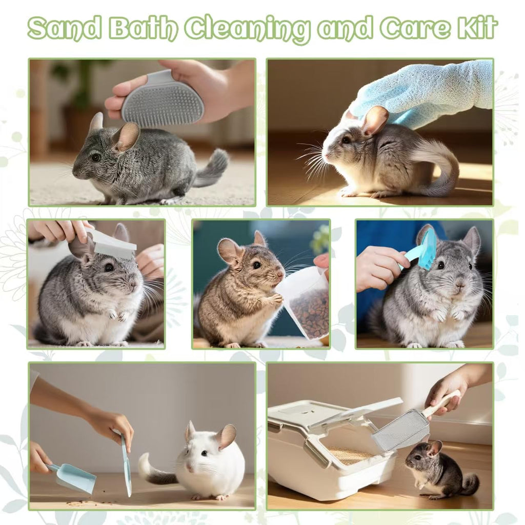 Chinchilla Dust Bath Container Kit, Extra Large Plastic Bath House