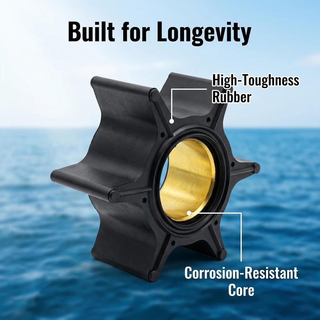 Water Pump Impeller 47-89983T 6-Vane for Mercury 30-70HP
