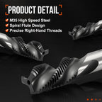 M16 x 2 Spiral Flute Thread Tap M35 High Speed Steel TICN Finish