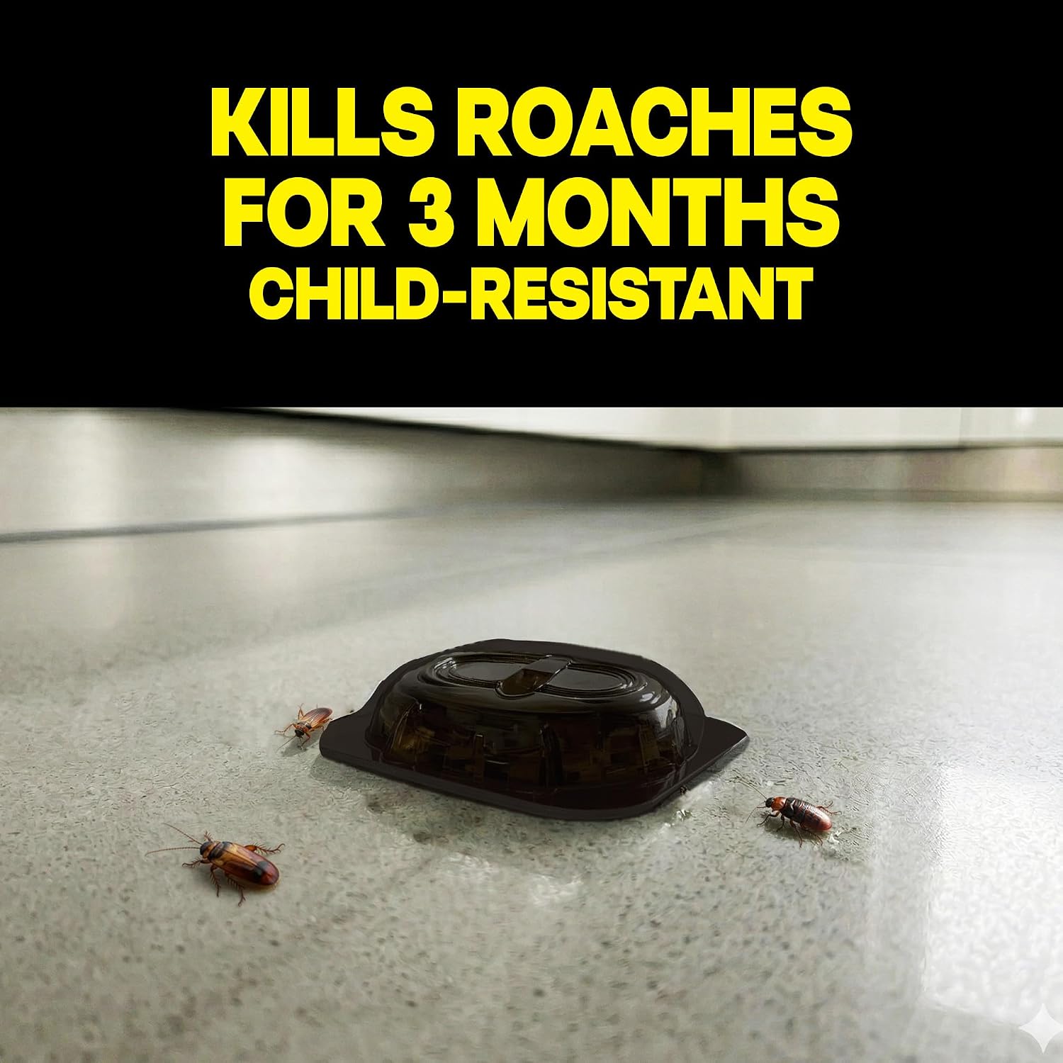 Double Control Large Roach Baits for Indoor Roach Control Child Resistant Bait Stations 8 Count (Pack of 1)