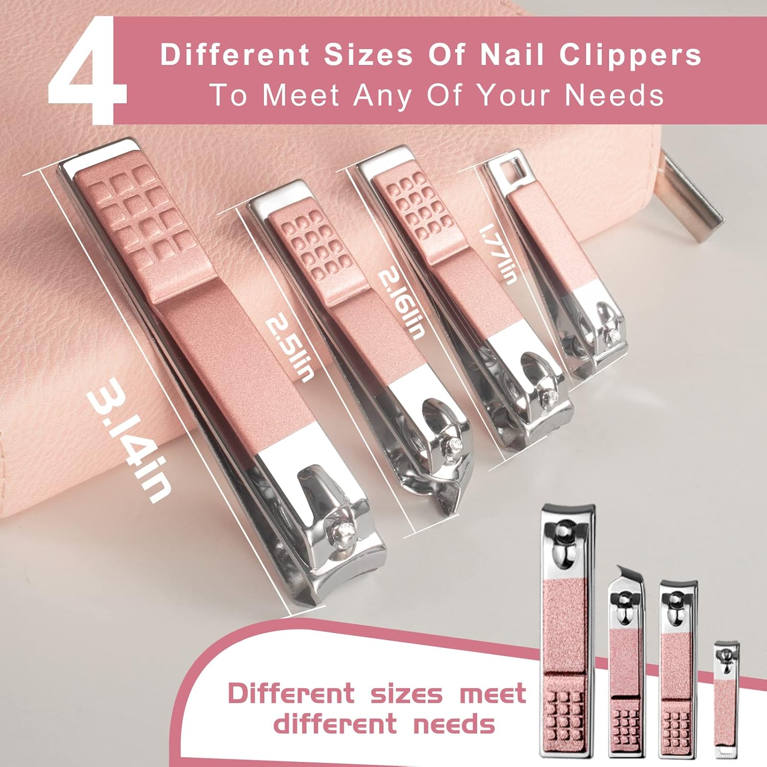 Manicure Set 30 in 1 Nail Clipper set, REDFLOW nail clippers, fingernail & toenail clippers, Manicure Tools, pedicure