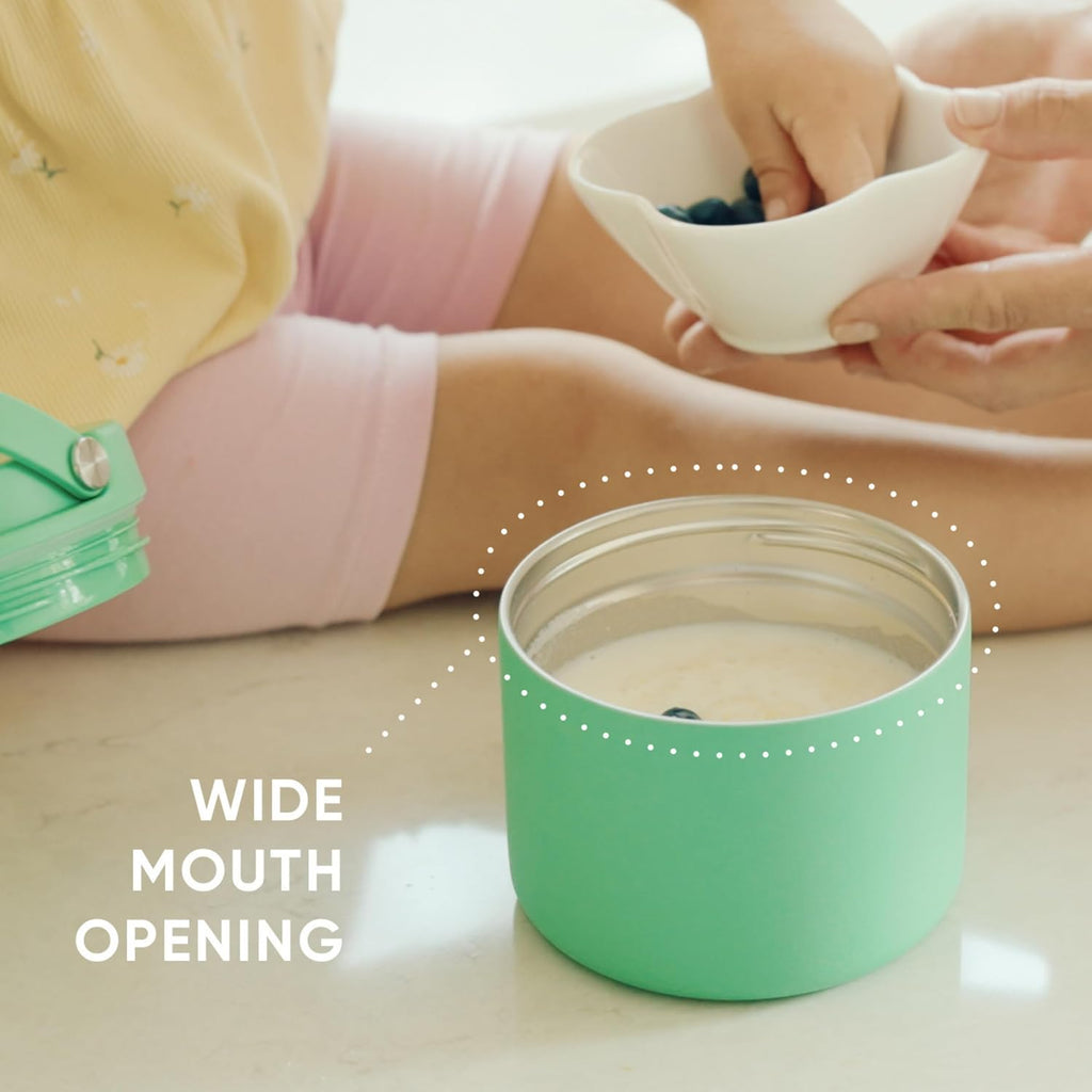 18oz Stainless Steel Vacuum Insulated Food Jar for Hot Food and Cold Food, Wide Mouth Leak-Proof Soup Jar for Adults