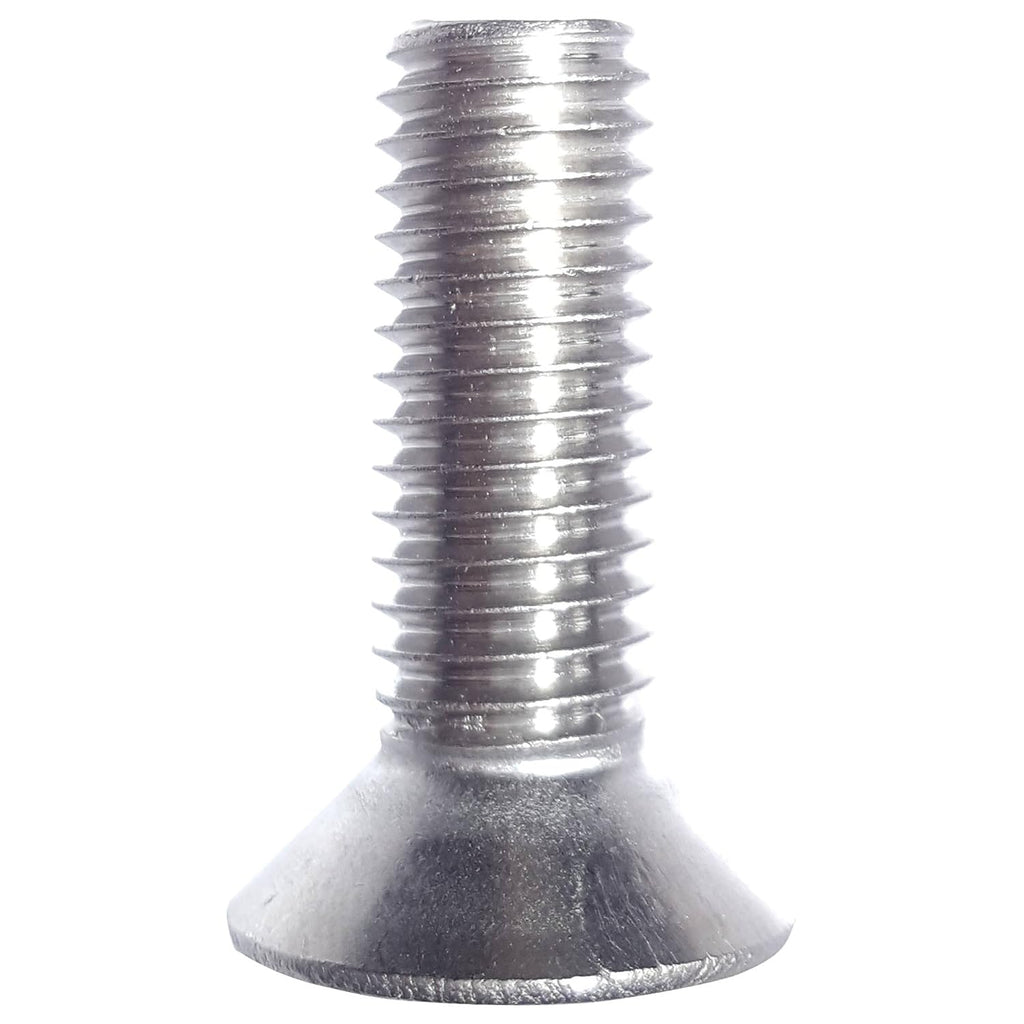M12-1.75 x 30MM Flat Head Socket Cap Screws, Allen Socket Drive, Din 7991, Stainless Steel A2-70, Full Thread, Plain Finish, Flat Point, Quantity 5 By Fastenere