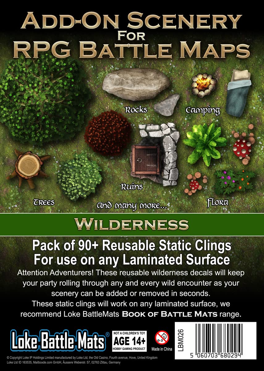 RPG Map Stickers - Wilderness (2 to 10 Players, 14+)
