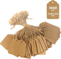 Brown Price Tags with String 1000 PCS, 1.375 x 2.125 Inches