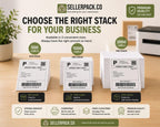 SellerPack 4x6 Thermal Labels Fanfold 500 Labels per Pack, Zebra & Munbyn