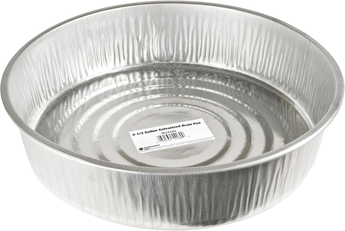 Performance Tool W54280 3.5 Gallon Galvanized Steel Oil Drain Pan
