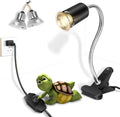 Reptile Heat Lamp,Heating Lamp with Clamp, Adjustable Habitat Basking Heat Lamp,UVA/UVB Light Lamp 360° Rotatable