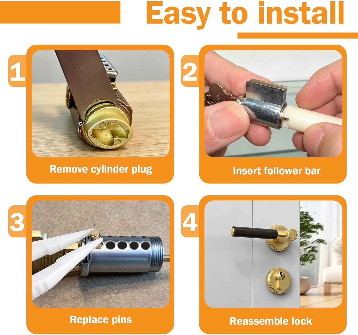 SC1 & SC4 Rekey Kit for Schlage with 0-9 Bottom, Master & Top Pins | Complete Locksmith Kit with Essential Rekeying