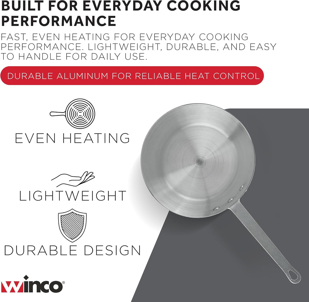 5 qt Aluminum Heavy-Duty Sauce Pan