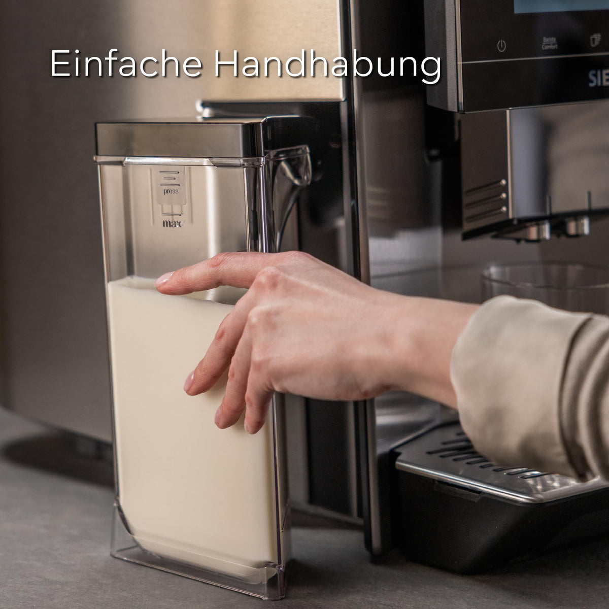 Siemens Milk Container, Practical Storage of Accessories for Fully Automated Coffee Machines EQ. 9