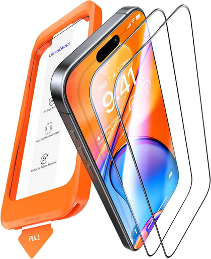 UNBREAK TOP 9H+ Glass for iPhone 16 Pro Max Screen Protector [NO.1 Military Grade Shatterproof] Screen Protector 16