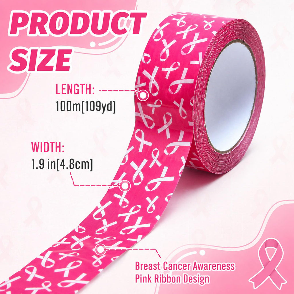 Breast Cancer Awareness Packing Tape, 109 Yard
