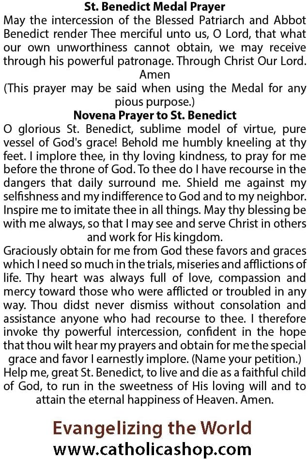 Saint Benedict Medal Wood Crucifix Cord Necklace for Men & Women – Handcrafted Religious Pendant, Healing, Travel