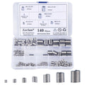 Metric Thread Repair Inserts, 140-Pcs 304 Stainless Steel, M3-M12