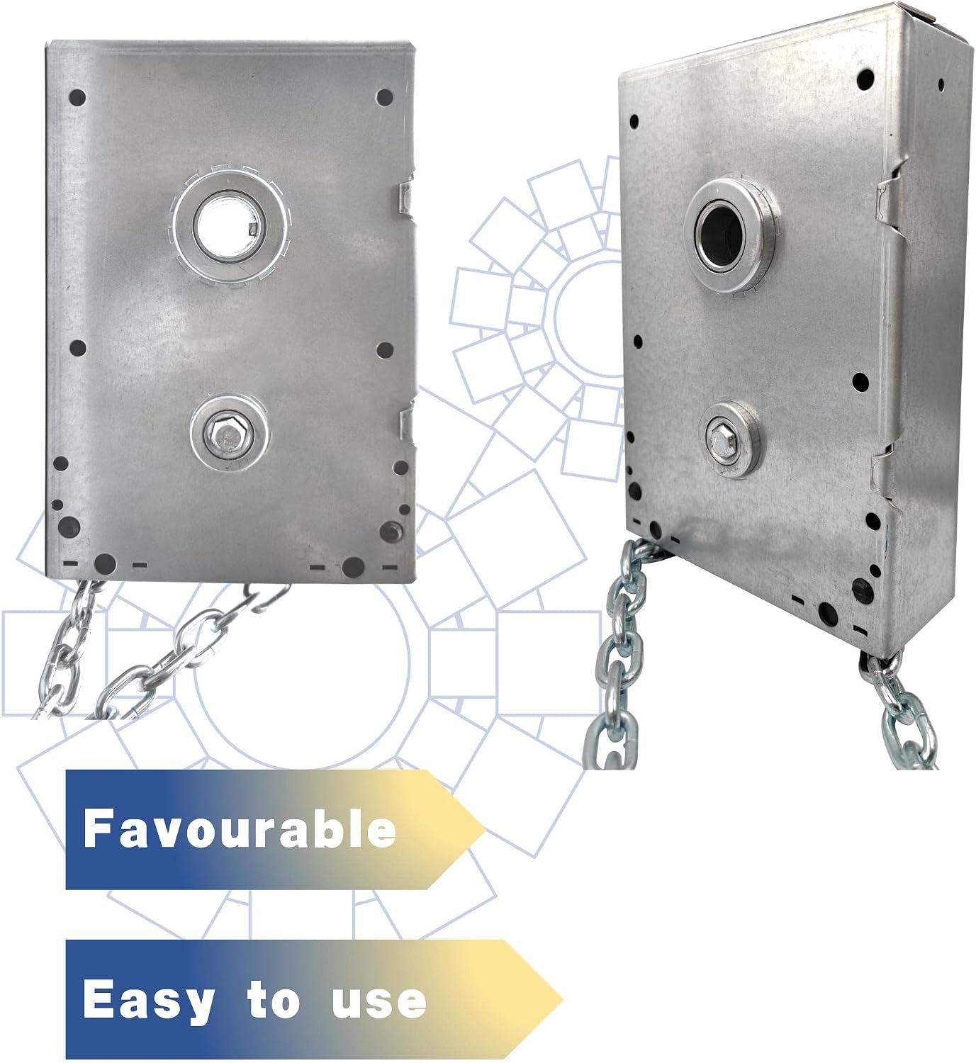 Garage Door Chain Hoist - 4:1 Reduced Drive Heavy Duty Hoist for Roll Up Doors and Jackshaft Garage Door Openers
